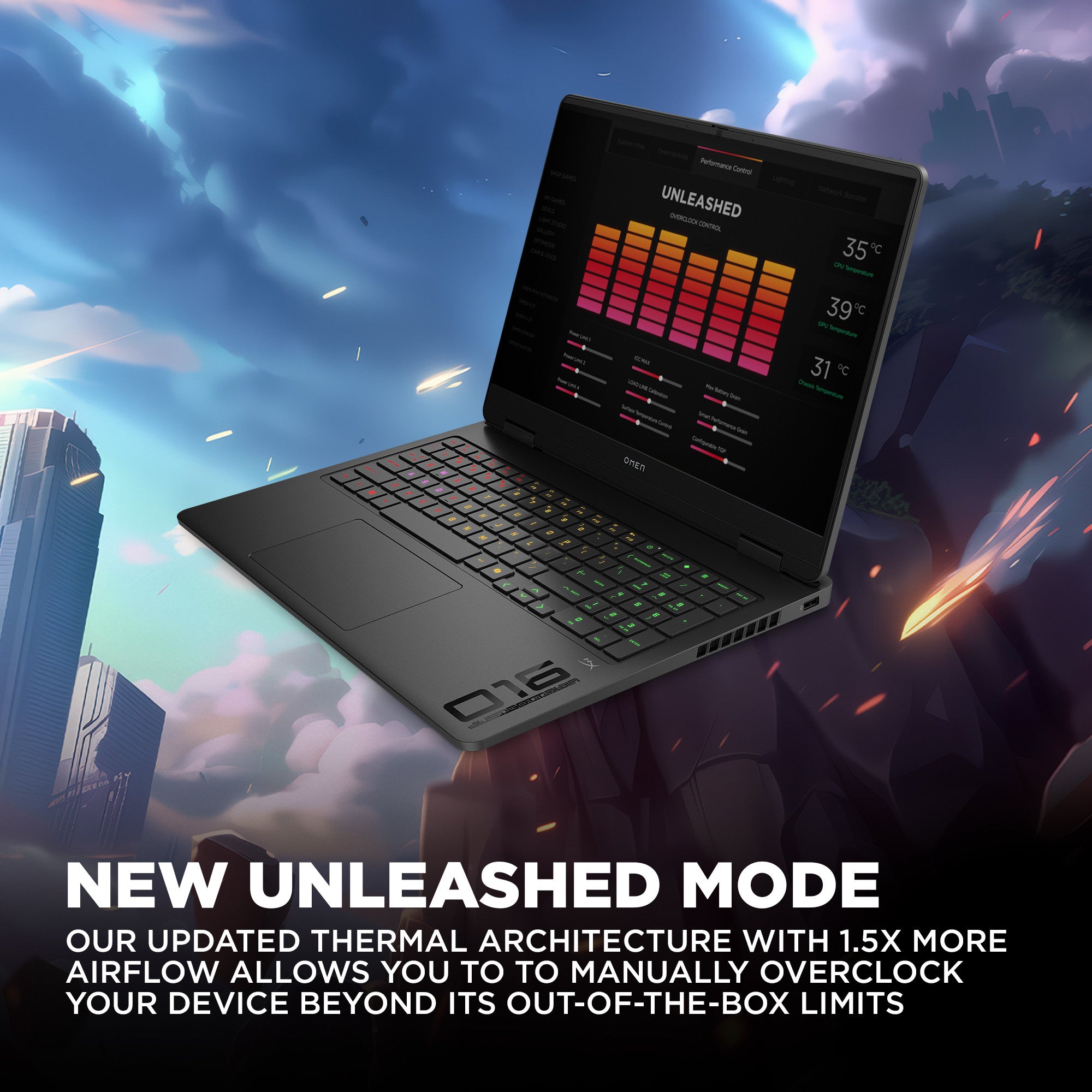 OMEN Gaming Laptop 16-ap0097nr 16. Windows 11 Home.  AMD Ryzen™ AI 9. 32GB RAM. 1TB SSD. NVIDIA® GeForce RTX™ 5070. WQXGA. Shadow black - Image 4