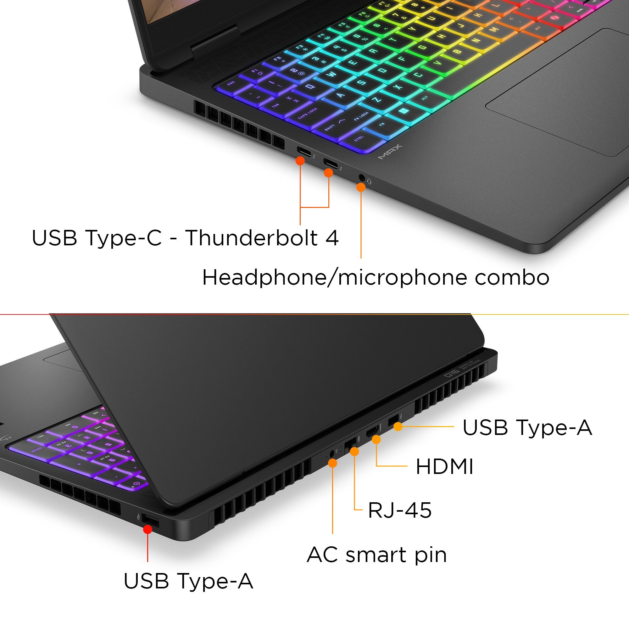 OMEN MAX Gaming Laptop 16-ah0057nr 16. Windows 11 Home.  Intel® Core™ Ultra 7. 16GB RAM. 1TB SSD. NVIDIA® GeForce RTX™ 5070. 2K. Shadow black - Image 8