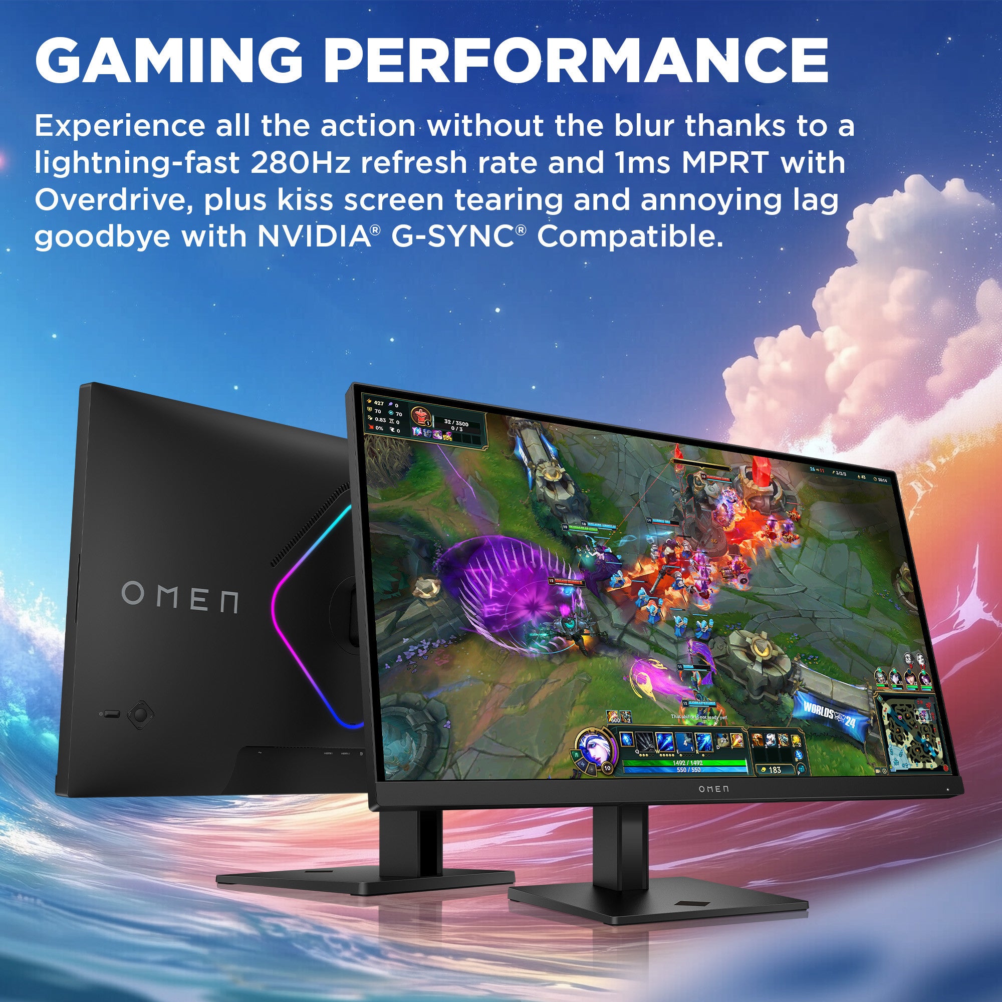 OMEN 27 inch QHD 280Hz Gaming Monitor - OMEN 27qs G2 - Image 3